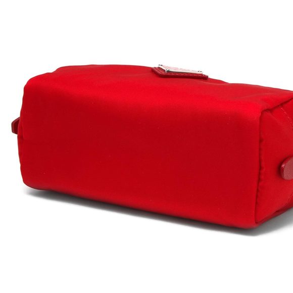 Prada Triangle Red Pouch Plate Vera - Picture 1 of 5